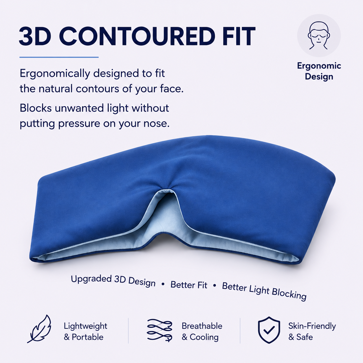 Deep Sleep Mask 2.0 — 3D Contoured Blackout Eye Mask